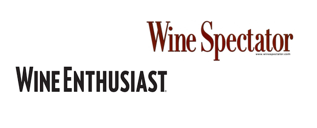 Presse logos Wine Spectator et Wine Enthusiast