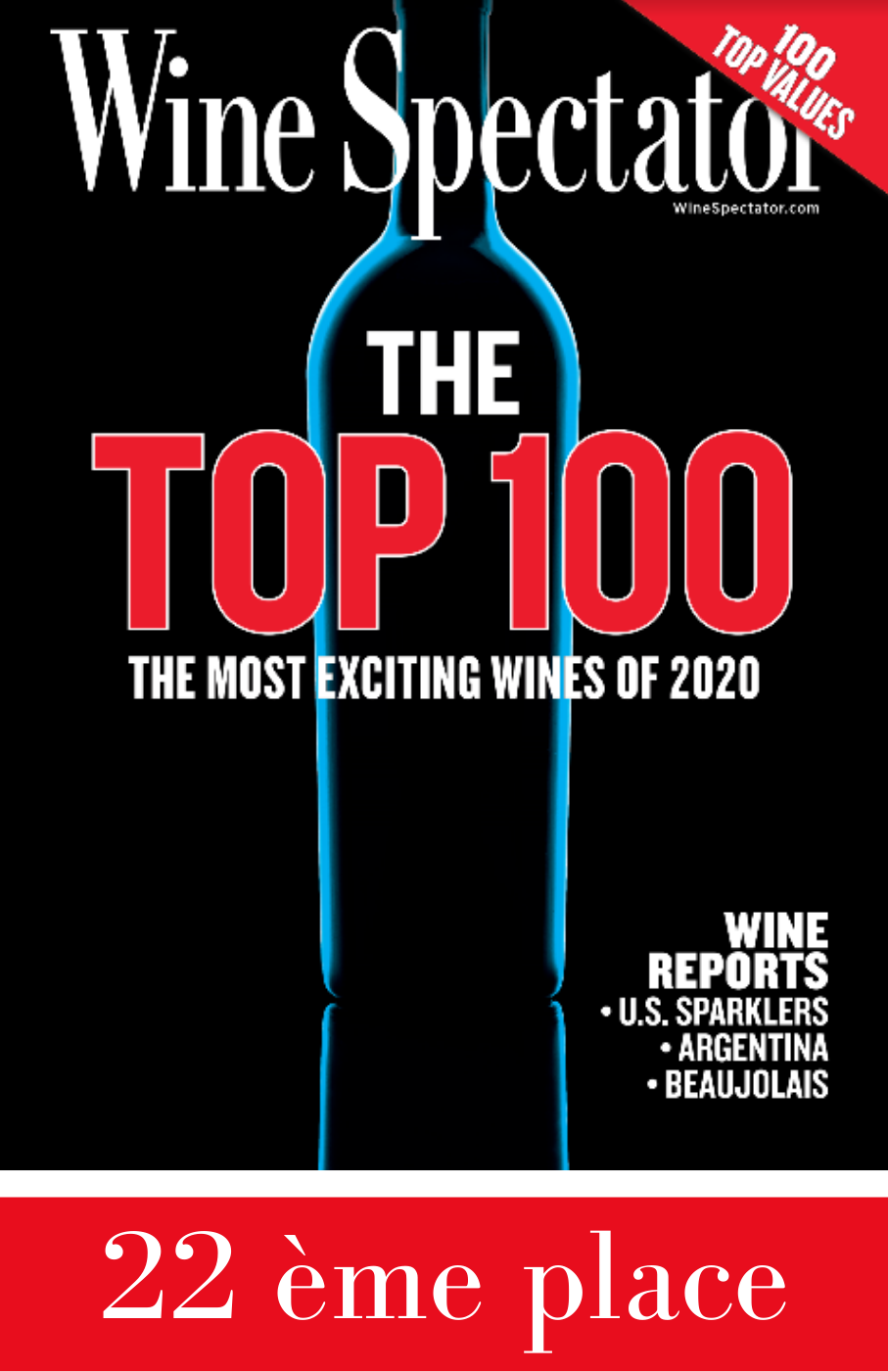 Presse 22éme place du Top 100 Wine Spectator